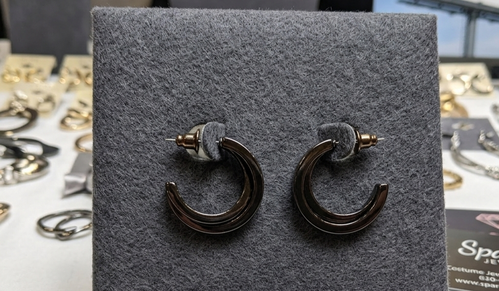 Gunmetal-Layered-Crescent-Hoop-Earrings