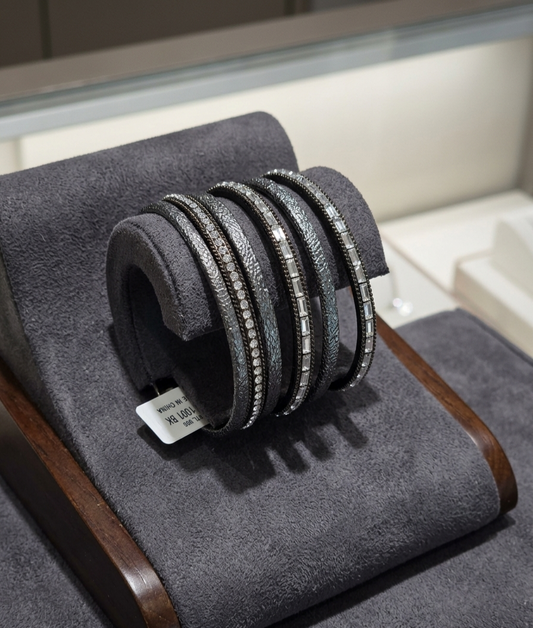 Elegant Midnight Multi-Strand Statement Cuff Bracelet
