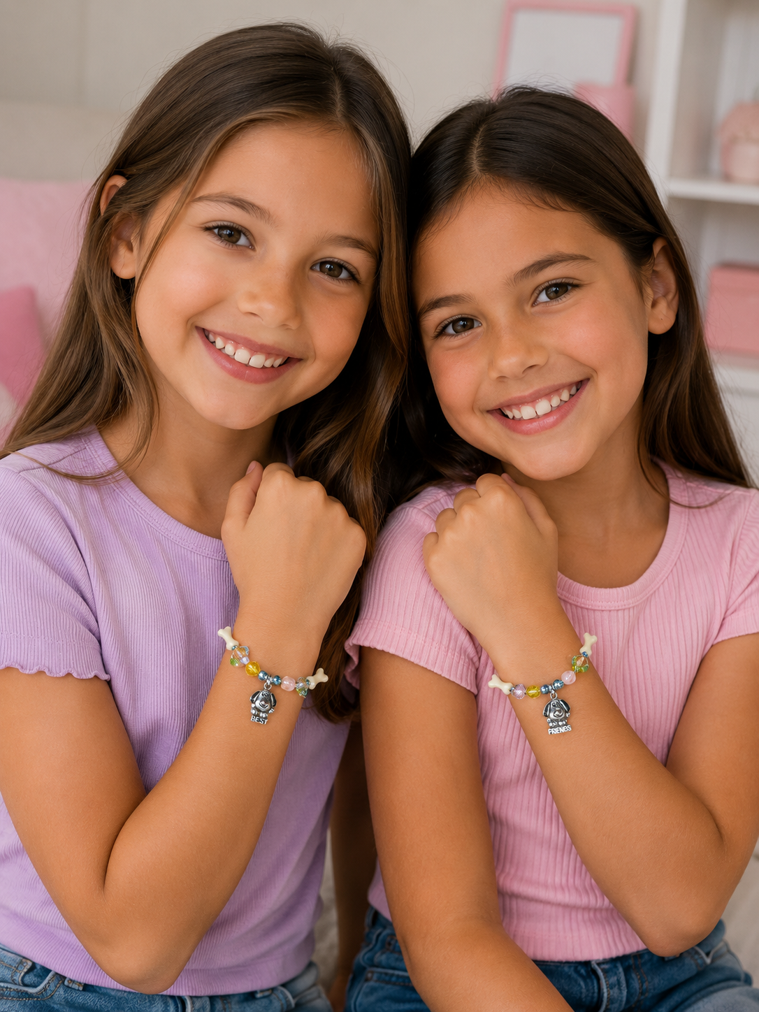 Sweet Puppy "Best Friends" 2-Piece Beaded Bracelet Set